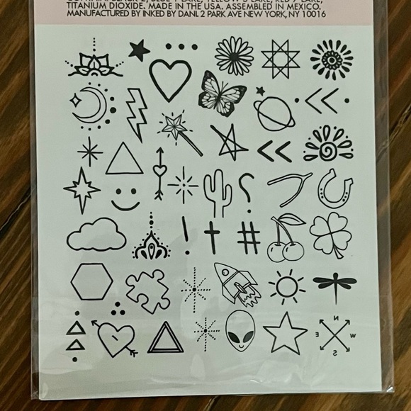 NEW INKED 2 Temporary Tattoos Body & Nails 6 Packs 12 Sheets - Picture 5 of 9